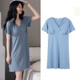 thumbnail image 1 of REDHOTYPE Chemises de Nuit pour Femmes Douces Légères Manches Courtes Longue Robe de Nuit, 1 of 2