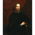 thumbnail image 3 of Valerio Castello 12x14 Black Modern Framed Museum Art Print Titled - Portrait of a Gentleman, 3 of 5
