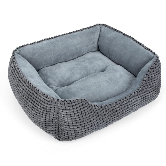 Cama para perros MIXJOY rectangular lavable para perros pequeños y medianos, color gris