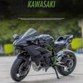 thumbnail image 2 of 1:9 Scale Kawasaki H2 Alloy Motorcycle Model Diecast Off-Road Autocycle Toys Carrying Lights-H2, 2 of 5