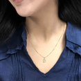 thumbnail image 3 of 14k Yellow Gold Letter D Diamond Initial Pendant Necklace (1/10cttw) with 18-inch chain by Diamond Wish, 3 of 3