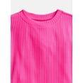 thumbnail image 2 of Wonder Nation Girls' Ribbed Knit Top with Short Sleeves, Sizes 4-18 & Plus, 2 of 3