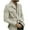 Khaki, variant on WREESH Mens Cotton Stripe Shacket Jacket Trendy Pocket Lapel Shirts Waist Strap Button Up Tops Cardigan Outerwear Coat Khaki
