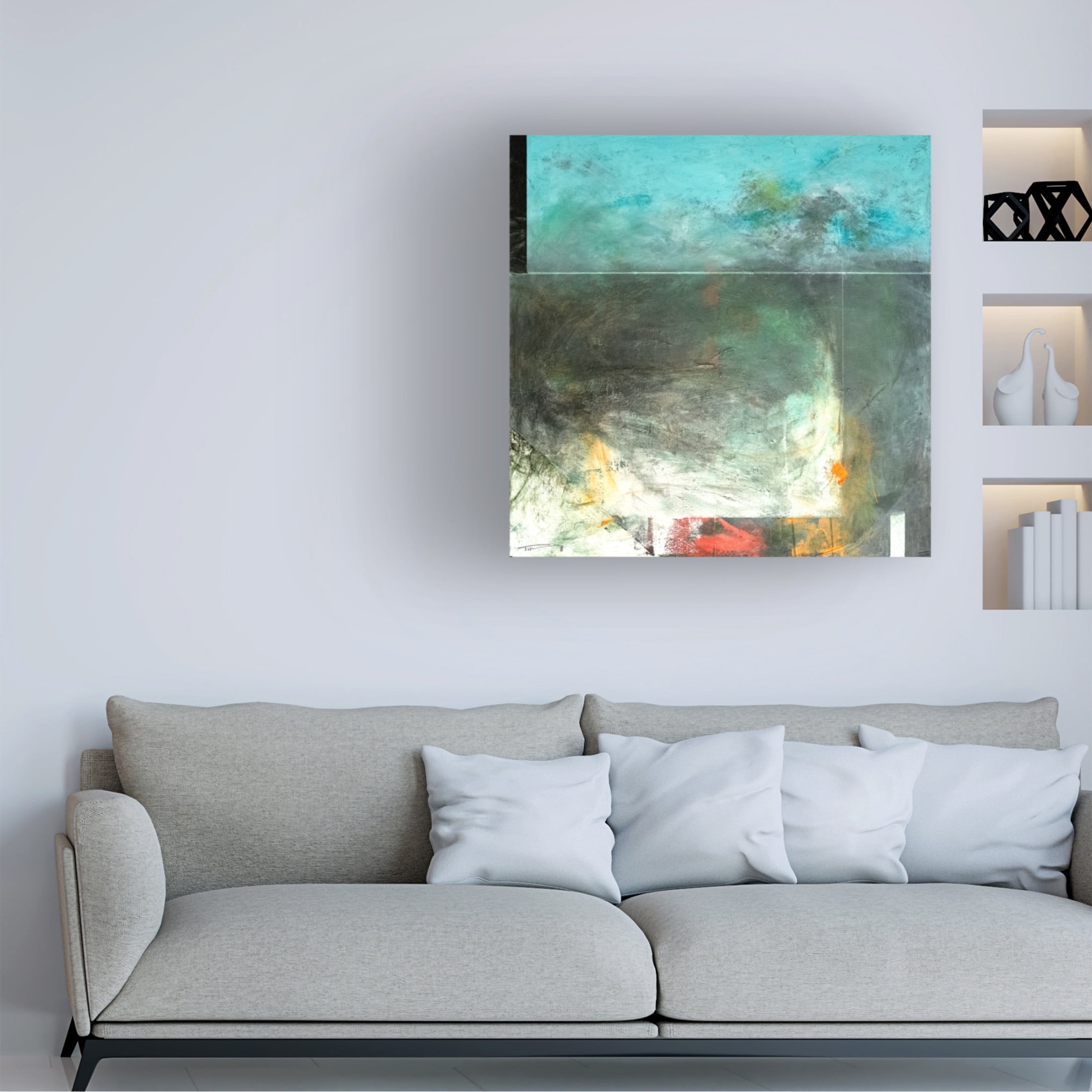 Canvas Wall Art - Tim Nyberg 'Pompeii' Wall Art for Living Room, Bedroom, or Office Décor by Trademark Fine Art - 35 x 35 Inches