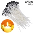 thumbnail image 5 of Cotton Candle Wicks 100pcs - Lead-Free, Pre-Waxed, Low Smoke, for Candle Making, Soy/Gel/Paraffin Wax, 5 of 6