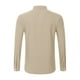 thumbnail image 5 of pstuiky Camisas de manga larga abrigadas para hombre, Camisas de lino a la moda para hombre, informales, lisas, con botones, cuello alto, bolsillos y manga larga camisetas de hombre xl, 5 of 8