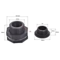 thumbnail image 2 of Uxcell G1/2 Threaded Bulkhead Tank Adapter with Plug Fitting G1 2, 2 of 5
