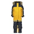 thumbnail image 6 of Xyant Boys Girls Snow Suits Kids One Piece Snowsuits Winter Outdoor Snowboard Waterproof Windproof Overalls Toddler Kids Ski Suit (Yellow,6-7 Years), 6 of 9