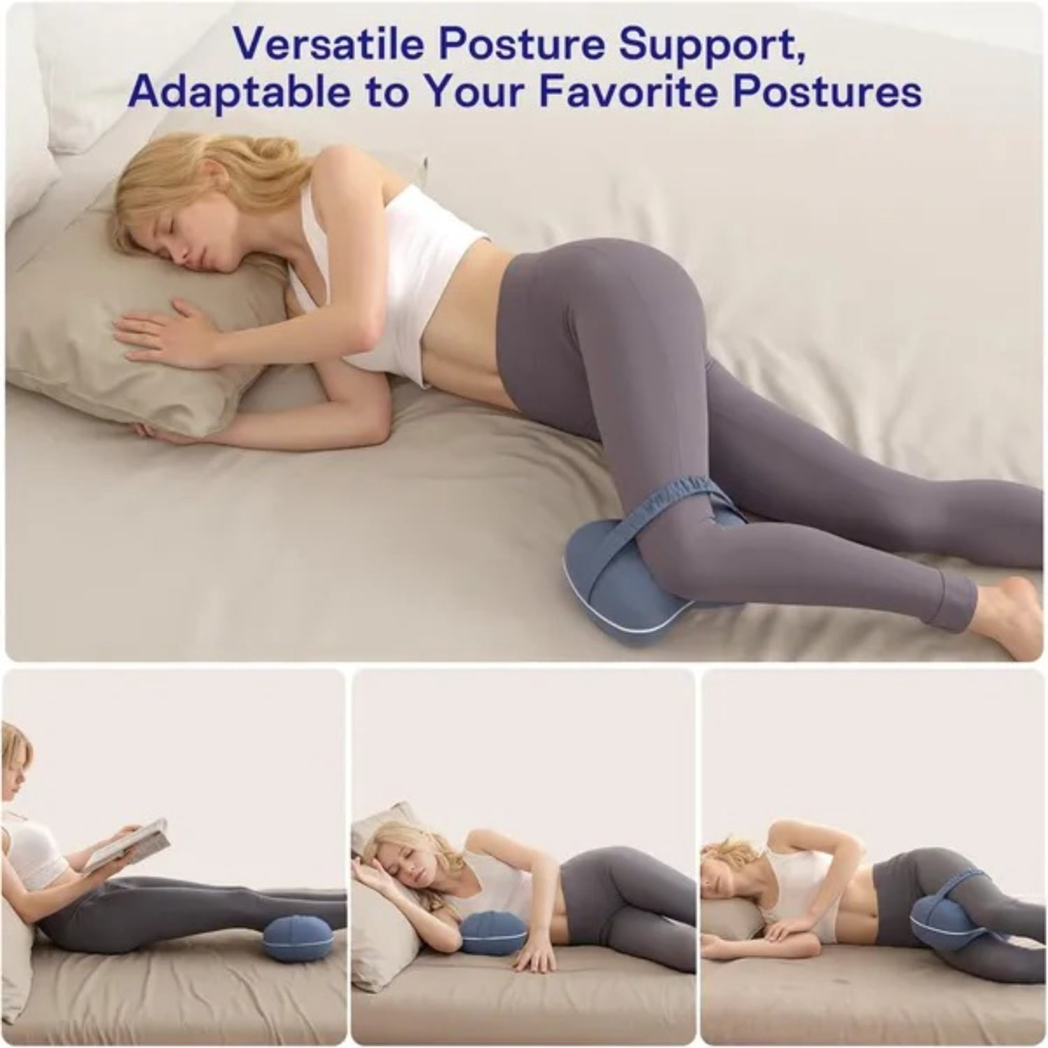 Knee Pillow for Side Sleepers Memory Foam Spine Alignment Pillow for Back Hip Pain Sciatica Pregnancy Surgery Recovery