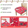thumbnail image 5 of CHENjy Dining Chair Covers, Stretch Printed Slipcover with Polyester Spandex, Removable Washable Seat Protector for Kitchen Room, Red, 5 of 7