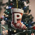 thumbnail image 4 of BAOPAI 26 Letters Enduring Acrylic Christmas Stocking Ornaments Personalized Alphabet Hanging Decor With Festive Bows Baubles For Holiday Tree Home Office Party Decoration Gift, 4 of 4