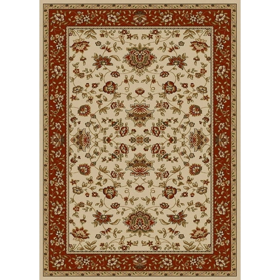 Radici Usa Como Area Rug 1597 Ivory Italian Bordered 3' 3" x 4' 11" Rectangle