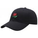 thumbnail image 1 of Gorra de béisbol lisa de algodón con bordado de rosas, 1 of 3