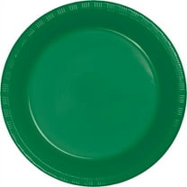 240 Count Bulk Pack Emerald Green 6.75 inch Plastic Dessert Plates