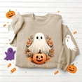 thumbnail image 4 of Enjoytime Halloween Crew Neck Sweatshirts Women Ghost Pumpkin Print Long Sleeve Pullover Tops Spooky Season Fashion Casual Sweatshirt, 4 of 5