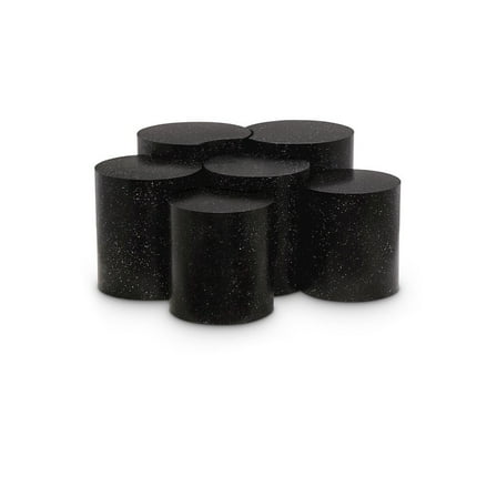 Meridian Furniture Dimple 6 Piece Black Terrazzo Pattern Iron Metal Coffee Table