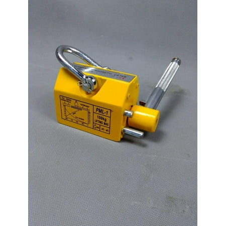 INTBUYING 220lbs/100kgs Steel Magnetic Lifter Heavy Duty Crane Hoist Neodymium Magnet for Hoist Shop Crane