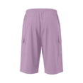thumbnail image 3 of FhsagQ Male Cargo Short Pants for Men with Slanted Front Pockets and Backless Design for Utility Workwear Purple Size S, 3 of 7