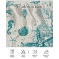 thumbnail image 5 of Turquoise Starfish Wrap Around Bed Skirts for King Bed 16" Drop,Bed Skirt with Adjustable Elastic Belt Dust Ruffle Bed Valance for Bedroom Hotel Ocean Nautical Seahorse Coral Shell Bed Frame Cover, 5 of 7