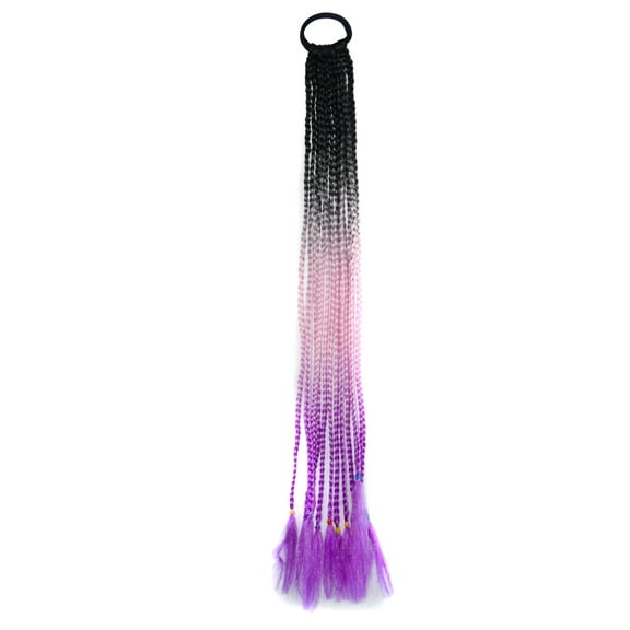 Namzi Braided Hair Wig - 1 Pcs Braids Wig, 60CM/23.62in Long High-Temperature Fiber Wig, Natural-Looking Braided Wig for , Ideal Hair Pieces for Ponytail, Suitable for Daily.Black to pink to purple.