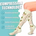 thumbnail image 3 of 6 Pairs Size Compression Socks for Women &Man,20-30 mmHg Knee High Compression Socks, Nylon Unisex Compreeion Sport Sock for Medical, Running(L/XL), 3 of 8