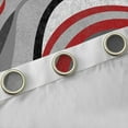 thumbnail image 4 of Feelyou Adult Abstract Geometric Curtains Pack of 2 (42x84 Each), Mid Century Minimalism Curtains Blackout, Grey Red Stripes Bedroom Curtains, Black Out Curtains Decor, 4 of 6