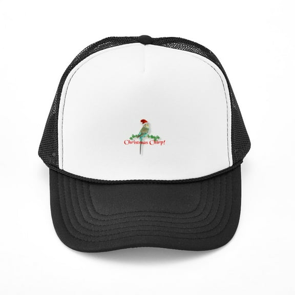 CafePress - Christmas Budgie - Adjustable Unisex Printed Trucker Hat with Mesh Back
