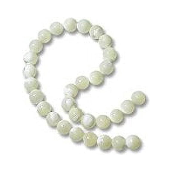 Mother of Pearl Round Beads 6mm Bleached (16" Strand)