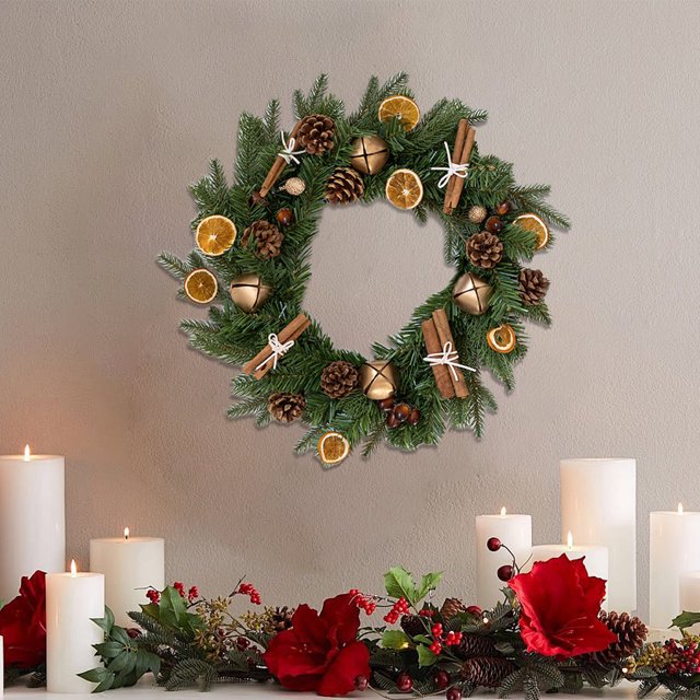 Ganfancp Guirnalda de Navidad Escena Casera Puerta Colgante Adornos de Aguja Campanas de Navidad Colgantes Adornos Colgantes Rebajas Flash Deals 1X Guirnalda de Campanillas Naranjas