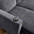 thumbnail image 4 of 78" Sectional Sofa,L Shaped Sofa Couch,3 Seat Modern Small Sofa with Convertible Storage Recliner Living Room Furniture for Small Space,Dark Grey, 4 of 10