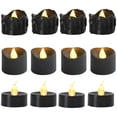 thumbnail image 2 of KAMUGO Black Flameless Candle Tea Lights, Warm White Flash, 12 Pack, 2 of 7