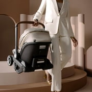 Evenflo Shyft DualRide Infant Car Seat and Stroller Combo with Green & Gentle Fabric, Champagne