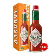 TabascoOriginal Red Pepper Sauce, 5 oz, Regular Glass Hot Sauce Bottle, Gluten Free