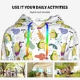 thumbnail image 4 of Kdxio Orange Green Avocado Print Womens Oversized Hoodies Sweatshirts Hooded Pullover Tops Sweaters Casual-Medium, 4 of 7
