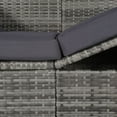 thumbnail image 2 of vidaXL Garden Bed with Canopy Grey 205x62 cm Poly Rattan, 2 of 5