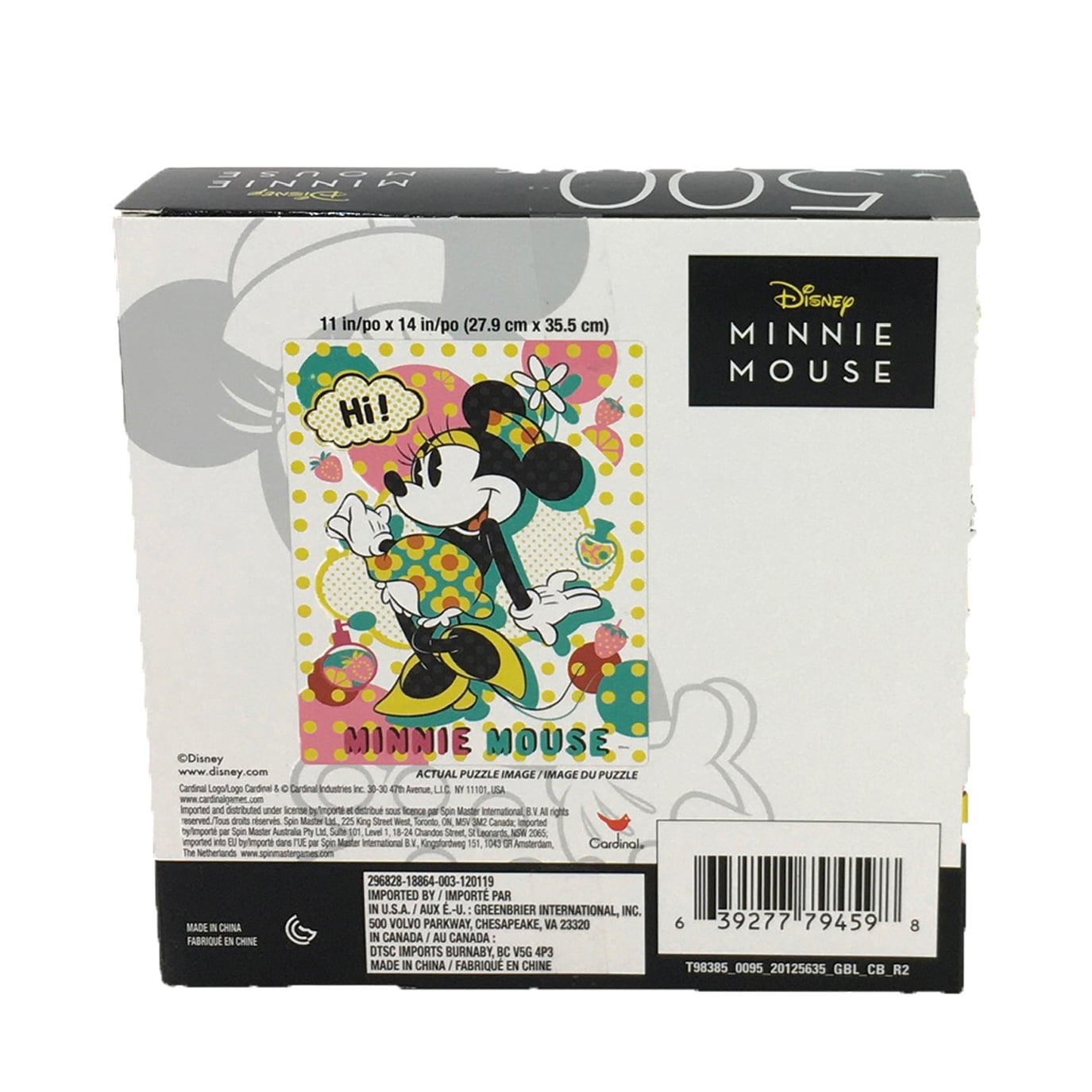 Disney Store Minnie and Mickey Mouse Christmas Puzzle 500 Piece 2016