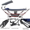 thumbnail image 4 of Redcamp Freestanding Hammock with Canopy, Steel Stand, Pillow and Storage Net, Blue, 4 of 9