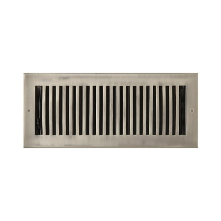 

Signature Hardware 914349-4-10 Modern Brass Wall Register - Nickel