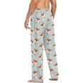 thumbnail image 6 of Top-kevin Cute Pattern Foxes Flower Pajama Pants for Men Men's Pajama Pants Mens Pajama Bottoms with Drawstring, 6 of 13