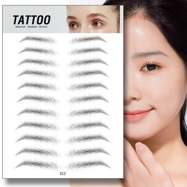 Fiudx Adhesivo Paras, Maquillaje Adhesivo de Transformación Instantánea, Moldeado Resistente Al Agua, Efectivo Duradero a 15 Días, Cejas de Aspecto Natural, Uso Diario para Mujeres Ocupadas, Fácil de