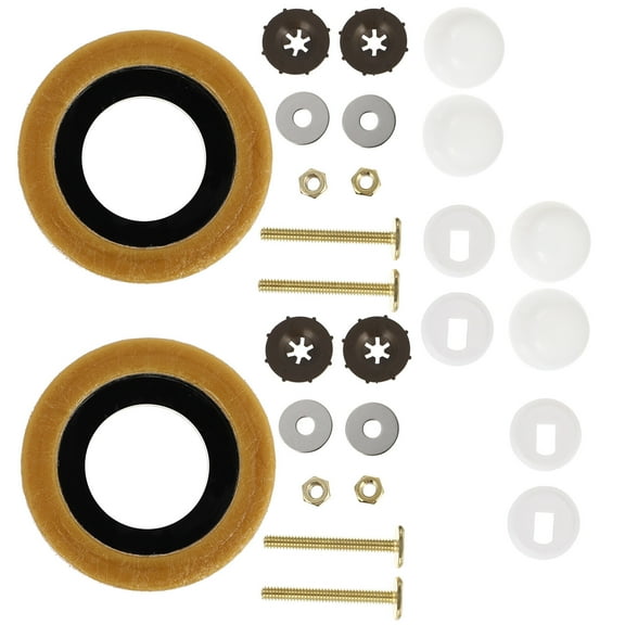 2 Sets Toilet Seat Bolts Screws Sturdy Hinges with Seal Rings