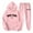 AG1697# Pink, variant on ZXLBBD Letter Print Hoodie and Sweatpants Set for Couples New York Theme Wear Stylish Tracksuit with Casual Outdoor Versatile Daily Wear