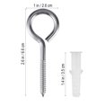 thumbnail image 4 of 10pcs 304 Stainless Steel Self Tapping Screw Eye Bolt Ring Hook with Expansion Pipe(Closed Loop), 4 of 9
