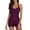 Wine, variant on Women's Neck Tie Back Swimsuit High Waist Bathing Suit Color Changing Shorts Red Swimsuit Bikini Wax Swimwear Chest Swimsuit Thong Swimsuit Women's High Waisted Bikini Black Swimsuit Swimsuit For Me