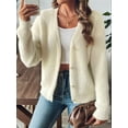 thumbnail image 6 of Womens Cardigan Sweater Fall Winter Fuzzy Button Up Long Sleeve V Neck Soft Chunky Knit Cardigan  XL, 6 of 8