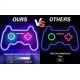 thumbnail image 5 of Letrero luminoso de neón con mando a distancia y luz LED alimentada por USB para decoración de juegos, ideal para dormitorio, sala de juegos, bar, regalo para niños, decoración de fiesta (azul) Bett, 5 of 5