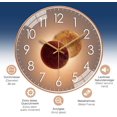 thumbnail image 3 of 30cm Silent Modern Design Wall Clock, Silent Mute Wall Clock Pendulum Wall Clock for Bedroom Kitchen Living Room, Digital Wall Clock for Office and Cafeteria, 3 of 5