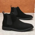 thumbnail image 6 of Men’s Black Chelsea Boots-Slip-On Comfy Mens Casual Suede Ankle Boots, 6 of 8