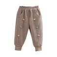 thumbnail image 2 of Baby and Toddler Girls Pull-On Fleece Sweatpants Toddlers Active Jogger Pants Basic Track Pants for Baby Brown 4 Years, 2 of 3