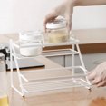 thumbnail image 4 of Organizador De Especias, Estante De Almacenamiento Para Encimera, Efecto Drenante, 2 Niveles Para Cosméticos, Artículos De Tocador De, 4 of 7